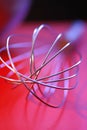 Egg whisk and metal bowl Royalty Free Stock Photo