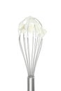 Egg whisk with whipping cream, Royalty Free Stock Photo