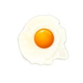 Egg on white Royalty Free Stock Photo