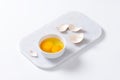 Egg whites and yolks in bowl Royalty Free Stock Photo