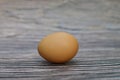 Egg on wooden background cutout including clipping path. Royalty Free Stock Photo