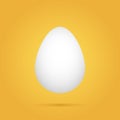 Egg on a yellow background. Natural ecological product. Healthy food. Dietary meal. Easter symbol. Vector illustration