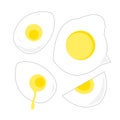 Egg yellow poached hardboiled Royalty Free Stock Photo