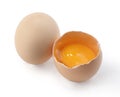 Egg with yolk Royalty Free Stock Photo