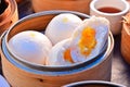 Dim Sum Custard bun lava egg yolk Royalty Free Stock Photo