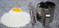 Egg Yolk and Flour II Royalty Free Stock Photo