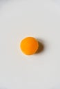 Egg Yolk on White Porcelain Plate