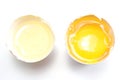 Egg yolk and white separate or divide concept