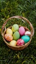 Eggcellent holiday fun with colorful egg hunts and festive decorations Royalty Free Stock Photo