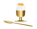 Eggcup gold isolated