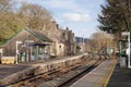 EGGESFORD, DEVON, ENGLAND - MARCH 23, 2021: Eggesford railway station, on the Tarka Line.