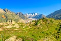 Tourists trekking at Alpine Glacier