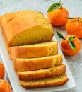 Eggless Orange cake Royalty Free Stock Photo