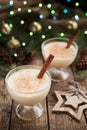 Eggnog christmas season traditional homemade Royalty Free Stock Photo