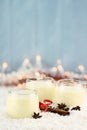 Eggnog and Spices Royalty Free Stock Photo