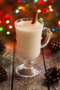 Eggnog traditional christmas holiday egg, vanilla Royalty Free Stock Photo