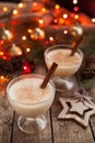 Eggnog traditional xmas homemade winter egg Royalty Free Stock Photo