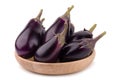 Eggplant or aubergine vegetable isolated on a white background Royalty Free Stock Photo