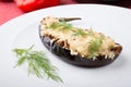 Eggplant baked with parmesan cheese