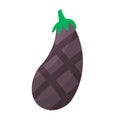 eggplant bbq purple food vegetable icon element Royalty Free Stock Photo