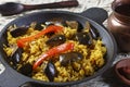 Eggplant Biryani - An Indian food made of rice and eggplant Royalty Free Stock Photo