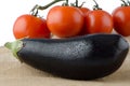 Eggplant And Cherry Tomatoes Vine
