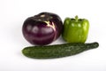 Eggplant, Cucumber, Pepper Royalty Free Stock Photo