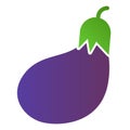 Eggplant flat icon. Grocery color icons in trendy flat style. Vegetable gradient style design, designed for web and app Royalty Free Stock Photo