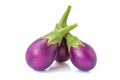 Eggplant. Fresh light purple eggplant isolated on a white background. Selective focus Royalty Free Stock Photo