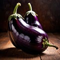 Eggplant fresh raw organic vegetable