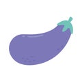 Eggplant fresh vegetable diet isolated icon design white background