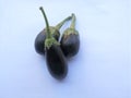 Eggplant heap on white background