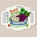 Eggplant label sticker