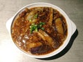 Eggplant minced Pork Pot Royalty Free Stock Photo