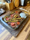 Eggplant moussaka patlican musakka on the table Royalty Free Stock Photo