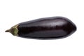 Eggplant. One fresh eggplant with stem isolated on white background Royalty Free Stock Photo