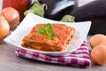 Eggplant Parmigiana. Royalty Free Stock Photo