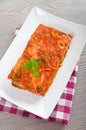 Eggplant Parmigiana. Royalty Free Stock Photo