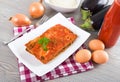 Eggplant Parmigiana. Royalty Free Stock Photo