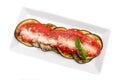 Eggplant parmigiana from above Royalty Free Stock Photo