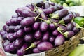 Eggplant purple on a market