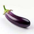 Vibrant Eggplant On White Background - Creative Commons Attribution