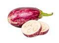 Eggplant with slices Royalty Free Stock Photo