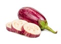 Eggplant with slices Royalty Free Stock Photo