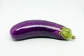 Eggplant Solanum melongena, or aubergine on white background Royalty Free Stock Photo