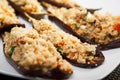 Eggplant stuffed with couscous