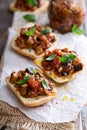 Eggplant and tomato caponata Royalty Free Stock Photo