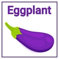 Eggplant. Vector image of a vegetable for illustrations on the theme of food, vegetarianism and plant growing. Eggplant also known