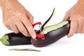 Eggplant on white background.