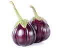 eggplant on the white groundback Royalty Free Stock Photo